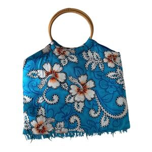 Vintage An's Handbag – Beaded Floral Y2K Hawaiian Vacation Style